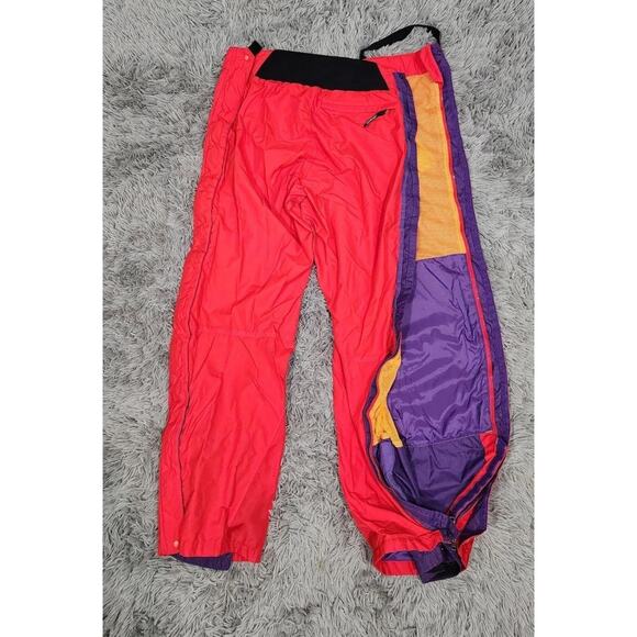 Vtg Patagonia Snow Pants Mens 36X33* Red Full Side Zip Ski Insulated Suspenders - Picture 3 of 16